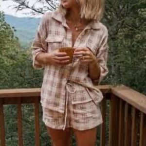 VICI Collection Plaid Matching Set